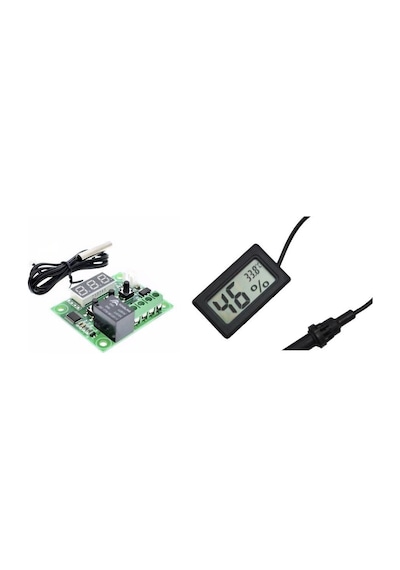 Digital Nem Ve Isı Ölçer Problu Ve Termostat Kuluçka Set