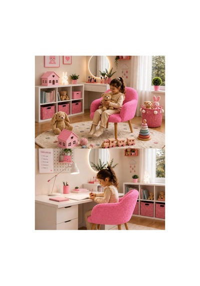 Heidi Çoçuk Koltuğu Çoçuk Odası Koltuğu Teddy Kumaş Kaplı Çocuk Ders Çalışma Koltuğu Yumuşak Pembe Pembe Heidi Çoçuk Koltuğu Çoçuk Odası Koltuğu Teddy Kumaş Kaplı Çocuk Ders Çalışma Koltuğu Yumuşak Pembe Pembe