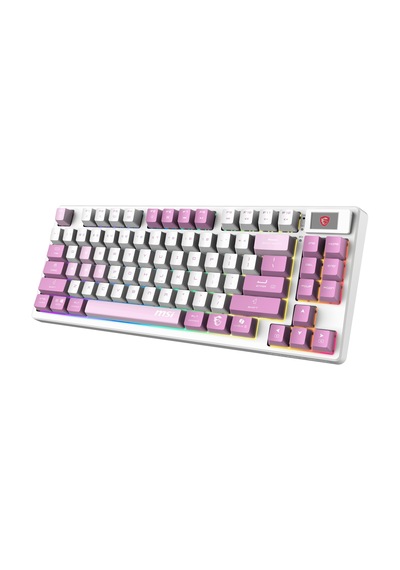 Msı Q Tr Gg Forge Gk600 Tkl Violet Switch Mekanik Beyaz/mor Oyuncu Klavyesi-219101