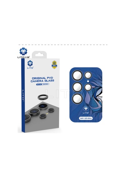 Lito Samsung Galaxy Uyumlu S25 Ultra Kamera Lens Koruyucu Silver Blue Mavi