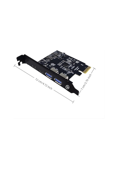 2ac 4 Portlu 2x Type-c Ve 2x Usb 3.0 Usb 3.2 Gen1 5gbps Pcı-e Genişletme Kartı