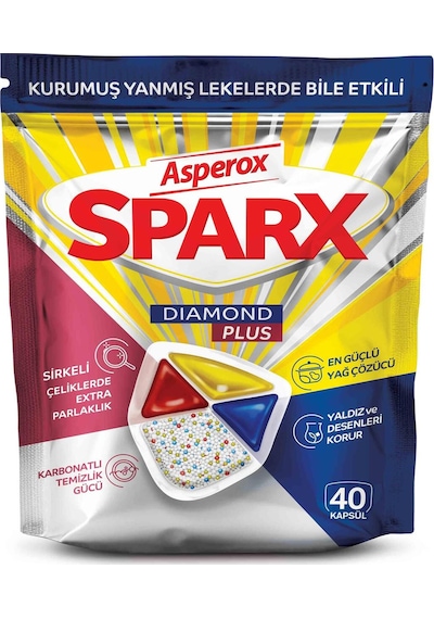 Sparx Diamond Plus Bulaşık Makinesi Kapsül 40 Lı Daha Güçlü Yeni Ürün