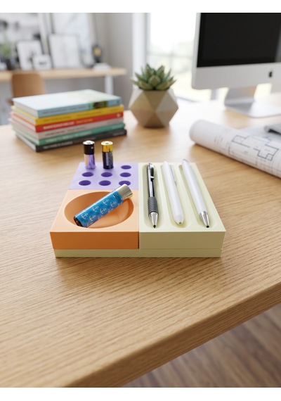 Elarıo Prizma Pad Organizer Mıknatıslı Masaüstü Organizer Set2 Çok Renkli