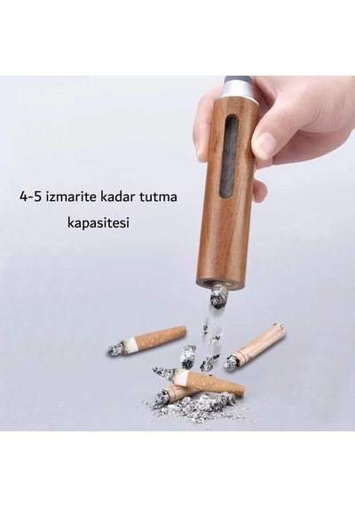 Taşınabilir Küllük - Ahşap Tasarımlı - İzmarit Hazneli Diğer