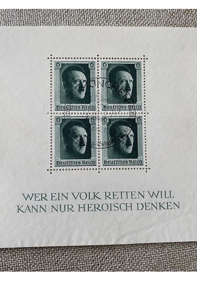 Adolf Hitler 48 Doğum Günü Damgalı Pul Bloğu 005  Teşhir Ürün