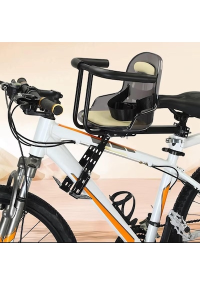 Sarissa E-bike Bisiklet Çocuk Taşıyıcı Kadro Bağlantılı Elektrikli Bisiklet Uyumlu Çocuk Koltuğu Siyah - Kırmızı