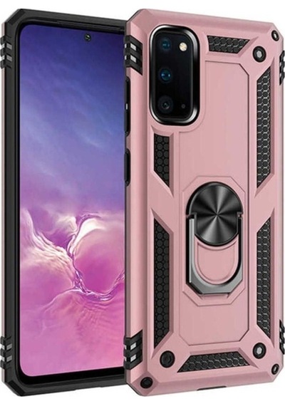 Galaxy S20 Kılıf Zore Vega Kapak Rose Gold