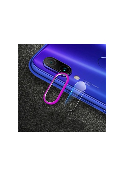 Xiaom Redmi Note 7 Kamera Koruma Metal Lens+ Kırılmaz Cam Set- 5775 - Hs08377200-3718 Pembe Pembe