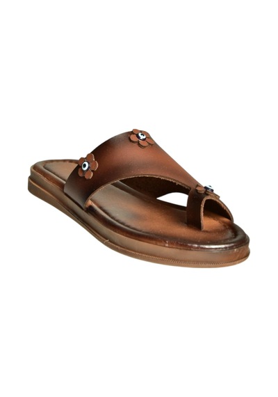 Fox Shoes U390970203 Kahverengi Hakiki Deri Kadın Terlik Kahverengi-hakiki Deri