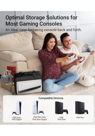 Ps5/ps5 Pro Uyumlu Taşıma Çantası, Ps4 Destekli Koruyucu Seyahat Çantası