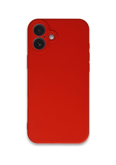 Apple Uyumlu - iPhone 16 Plus Kılıf First Silikon - Kırmızı