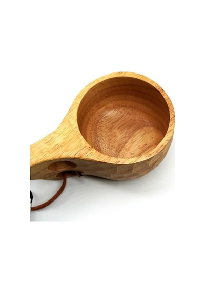 Desenli Kuksa Bardak Açık Ahşap