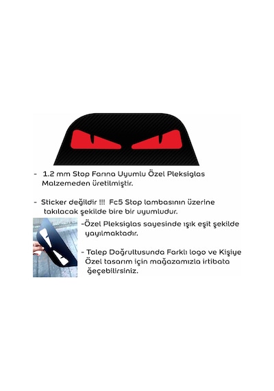 HONDA CİVİC Fc5 3. STOP  Pleksiglas Karbon Kapak