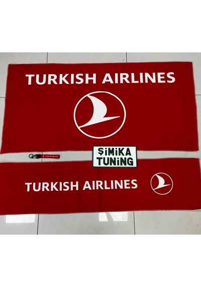 Turkısh Aırlınes Kırmızı Torpido Ve Sırt Havlusu Seti 2 Adet Torpido 35x135 , Sırt 70 X 135 Anaht