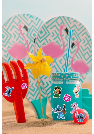 127 Adet Stitc Temalı Sticker Seti - Kalem Suluk Defter Cam Masa Laptop Tablet Sticker Suya Dayanıklı Çok Renkli