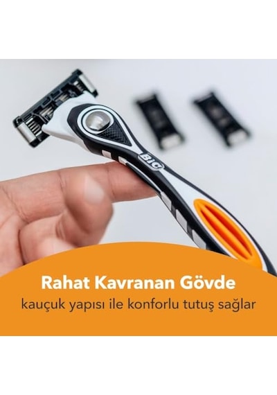 Bıc Hybrid 5 Flex 4'lü Yedek Tıraş Bıçağı Kartuşu 5 Bıçak , 5 Nano Teknolojik Titanyum Bıçak, E Vitamini İle Zenginleştirilmiş Geniş Kayganlaştırıcı Bant