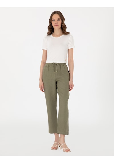 Pierre Cardin Kadın Haki Pantolon Kanvas-chino 50301256-vr027 Haki