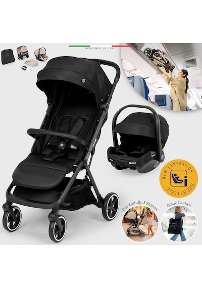 Elele Cabina Kabin Tipi Travel Sistem Bebek Arabası Siyah