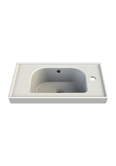 Turkuaz Frame Etejerli Lavabo 50x28 Soldan Batarya Delikli A