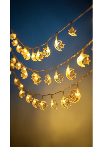 Ramazan Ayına Özel Ayyıldız Ramazan Led Işık 2metre Çok Renkli