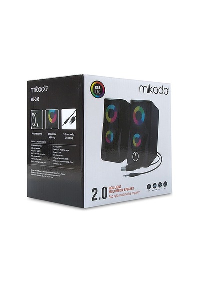 Mikado Md-336 2.0 Multimedia Rgb Ledli 6 Watt Usb Speaker