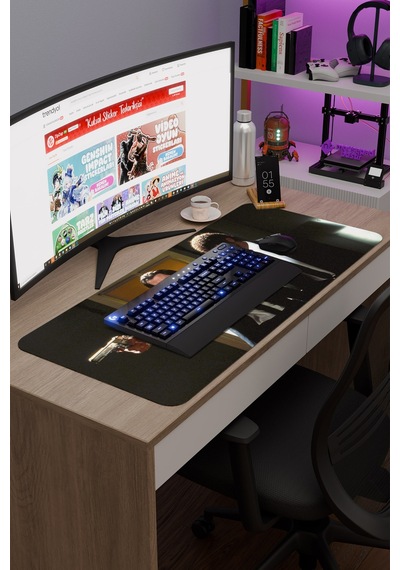 Pulp Fiction Ucuz Roman Tarantino V2 90x40 Xxl Gaming Kauçuk Kaymaz Taban Mouse Pad Fare Altlığı