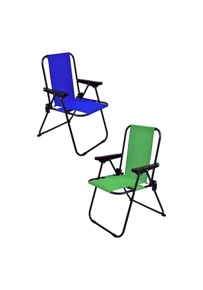 Exent 2 Adet 2-6 Yaş Lüx Çocuk Piknik Sandalyesi-mini Kamp Sandalyesi-mavi-yeşil Çok Renkli