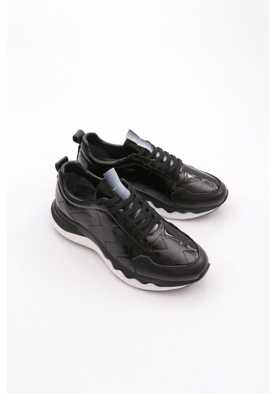Dgn 744 Erkek Sneaker Ayakkabi Siyah Rugan