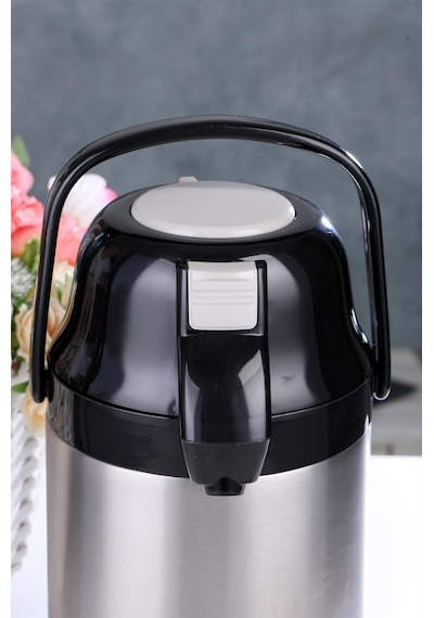 Cooker Ckr2007 2.5 Lt Çift Katlı Paslanmaz Çelik Pompalı Termos Renkli