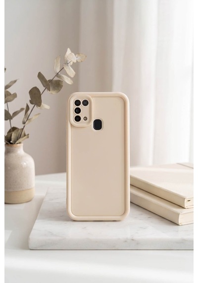 Samsung Galaxy Uyumlu M31 / M21s / F41 Kılıf Kamera Çıkıntılı Mat Silikon Telefon Kılıfı-54145
