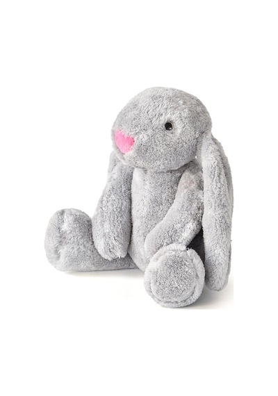 Özgüner Oyuncak Peluş Tavşan 60 Cm Büyük Boy - Yumuşak Sarılmalık Tavşan Oyuncak Gri