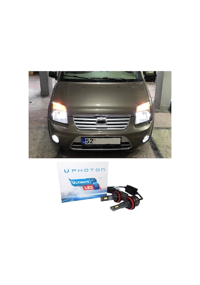Ford Connect Led Xenon Sis Farı Ampulü H11 Ultimate 9500 Lumens Yeni Seri Beyaz 2002-2013