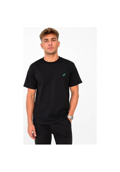 Hzr Wear Erkek Grafik Baskılı Bisiklet Yaka %100 Pamuk Tişört Orta Kalın Unisex Tişört Siyah