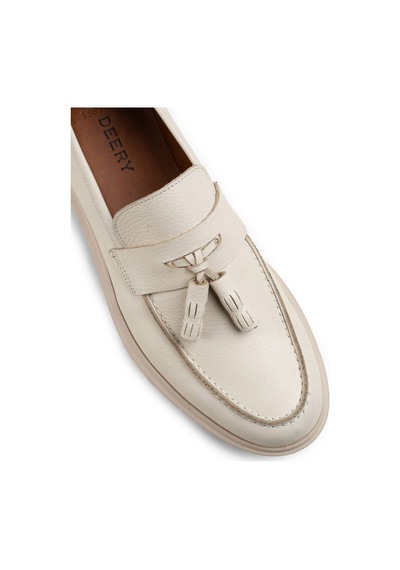 Deery Hakiki Deri Bej Rengi Comfort Erkek Loafer Bej (492271234) Bej