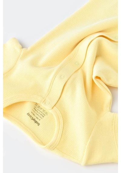 BabyCosy Organik Kısa Kollu Tulum Sarı - Csyw1016 - Rebebe 001
