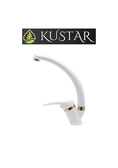 Kustar Sema Gold Beyaz Mutfak Evye Bataryası