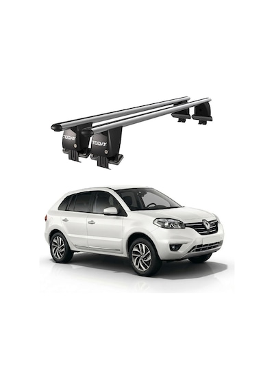 Royal Renault Koleos 2008-2016 Uyumlu Gri Ara Atkı Port Bagaj Tavan Barı