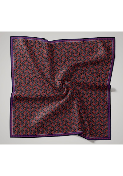 Silk Home Soft Eşarp 73077-07 Siyah, Saks, Parlak Turuncu