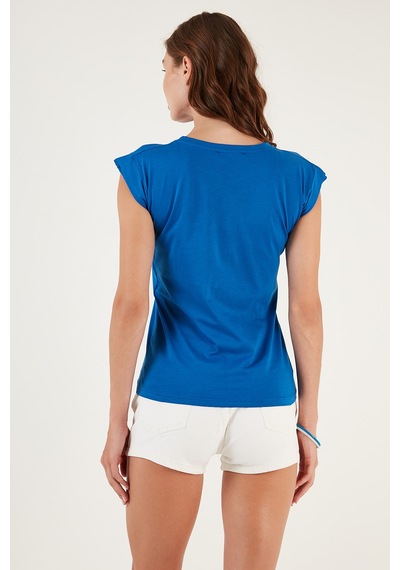Lela Pamuklu Bisiklet Yaka Kolsuz Bayan T Shirt 5864019 Saks