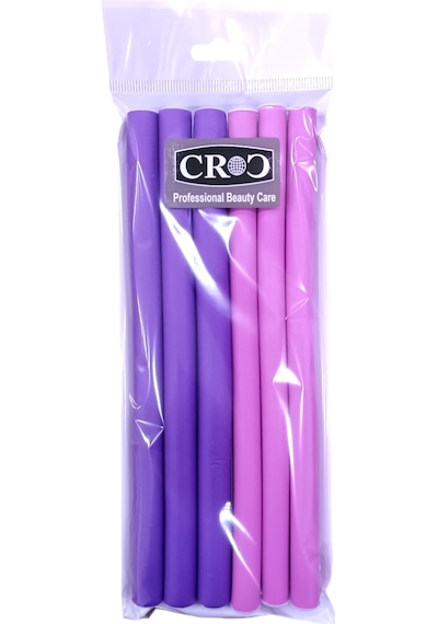 Croc 1242 Sosis Bigudi 6lı Karma Boy:22cm Mor - Pembe