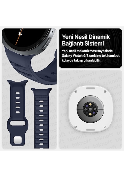 Samsung Galaxy Watch 9/8 40mm/44mm Ve Watch 8 Classic 46mm İle Uyumlu Konforlu Ve Yumuşak Rugged Silikon Kordon Çok Renkli
