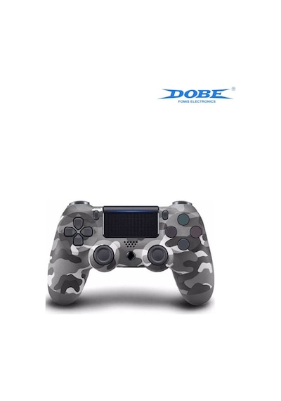 Ps4-pc-android Box-android-Apple Uyumlu iOS Telefon Tablet Titreşimli Bluetooth Oyun Kolu Kamo Gri