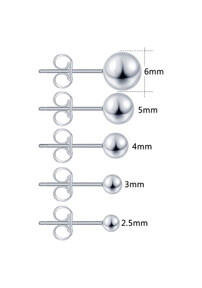 Gümüş Top Küpe 3 Mm