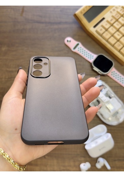 Samsung Galaxy S23 Fe Uyumlu Süper İnce Mat Ultra Thin Silikon Kılıf Siyah