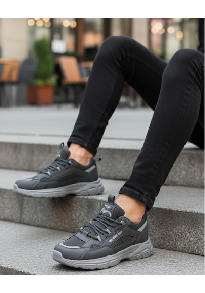 Erkek Anorak Fuspetli Spor Ayakkabı - Füme-706 Fume