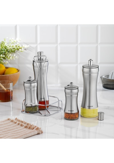 Schafer Retro Yağlık+sirkelik Seti 5 Parça-ınox Inox
