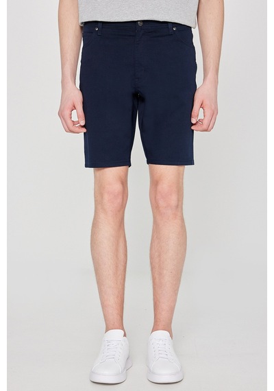 Wrangler Pamuklu Slim Fit Dar Kesim 5 Cepli Esnek Şort Lacivert