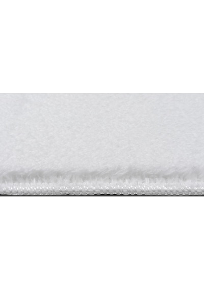 Vl Yuvarlak Comfort Ponpon Saçaklı Peluş Oval Beyaz Saçaksız