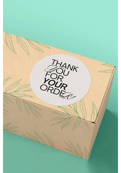Thank You For Your Order Sticker 3x3cm St2183 Çok Renkli