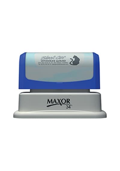 Maxor-flash Kaşe K-34 / Şirket Kaşesi / Acil Kaşe Mavi